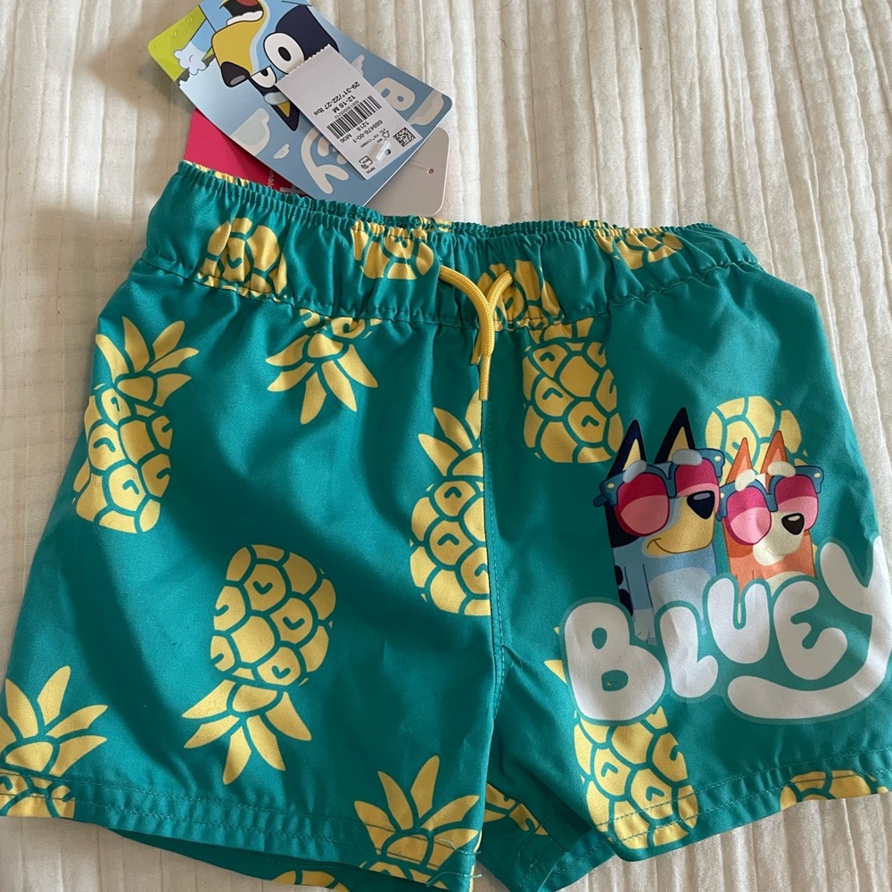 Old Navy Bluey Pineapple Print swim shorts